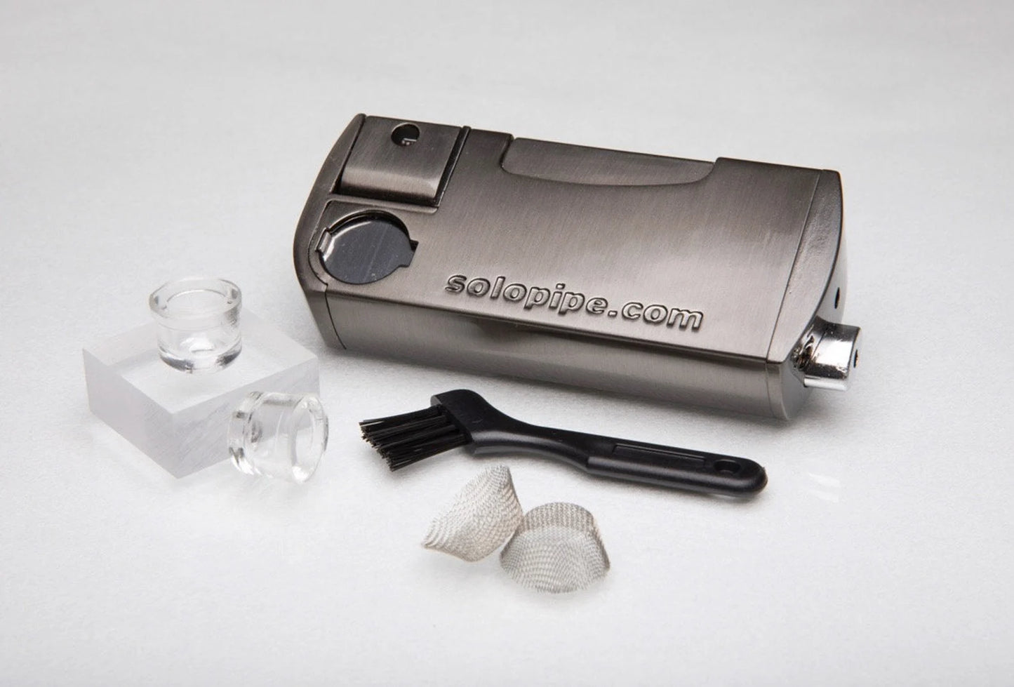 LIP solo all-in-one lighter pipe combo is a butane refillable lighter with a sliding lid cover