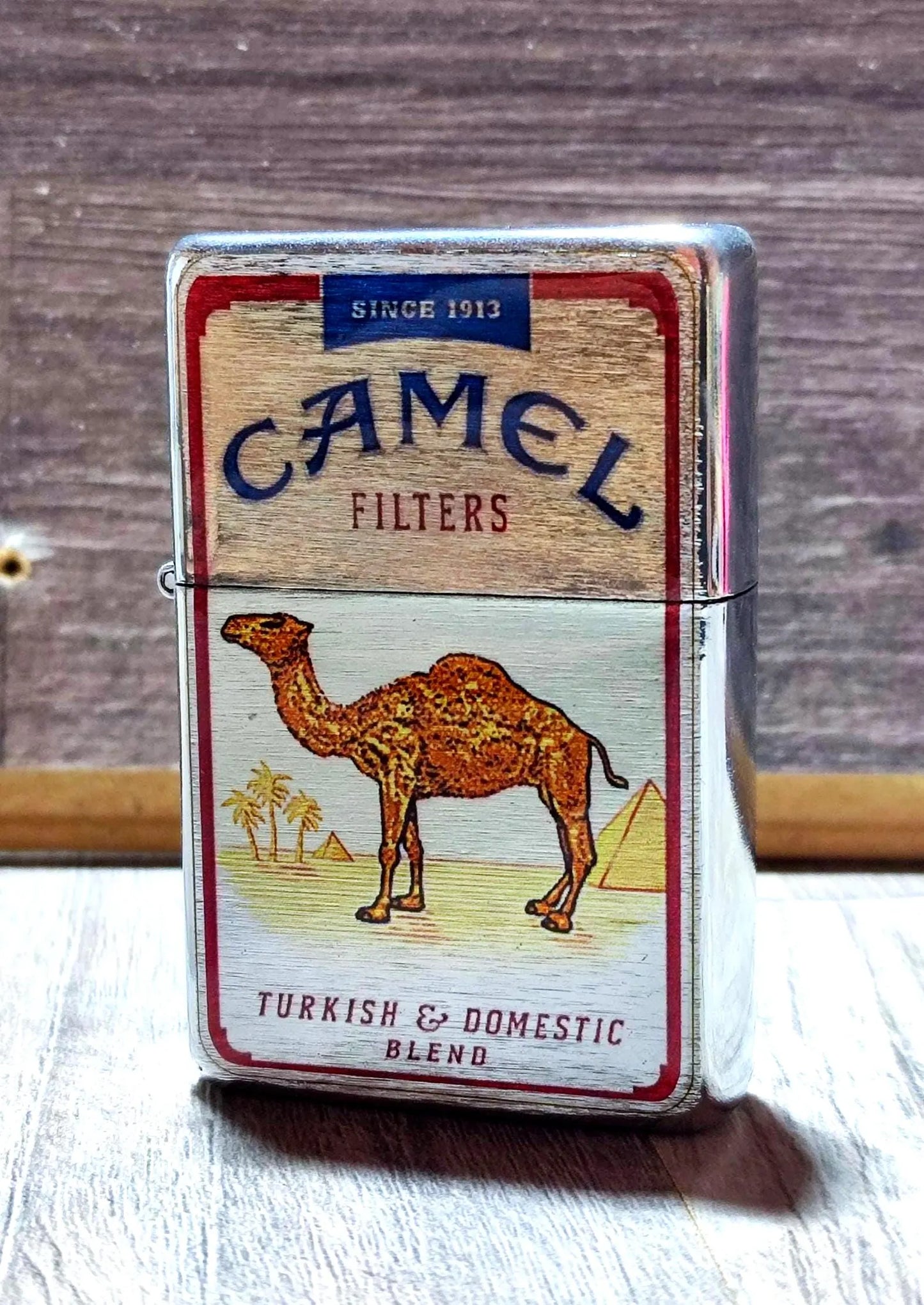 Vintage style Rare Crystal face CAMEL design for Zippo Personalized Cigars Cigarettes